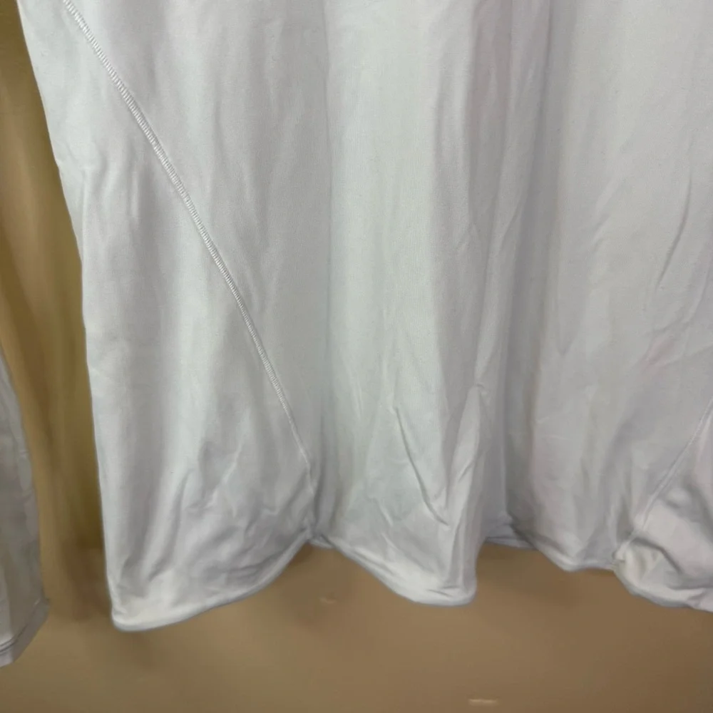 Lululemon Womens Thick Hip Length White‎ Super Soft Long Sleeve Tee Shirt Size 4